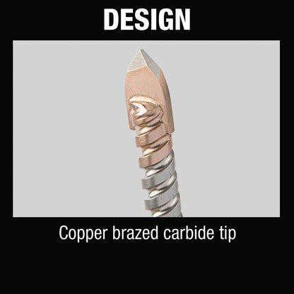 Makita B-68965 5/16" x 4" Glass and Tile Bit, 3 Flat Shank
