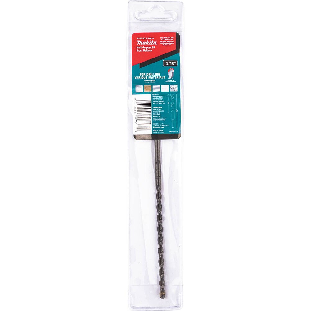Makita B-69010 3/16" x 6" Multi-Purpose Bit, Round Shank