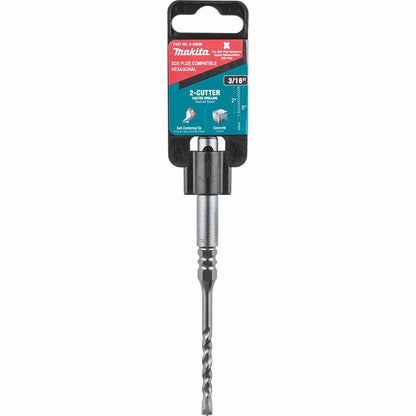 Makita B-69098 3/16" x 5" SDS-PLUS Hex Bit, 2-Cutter