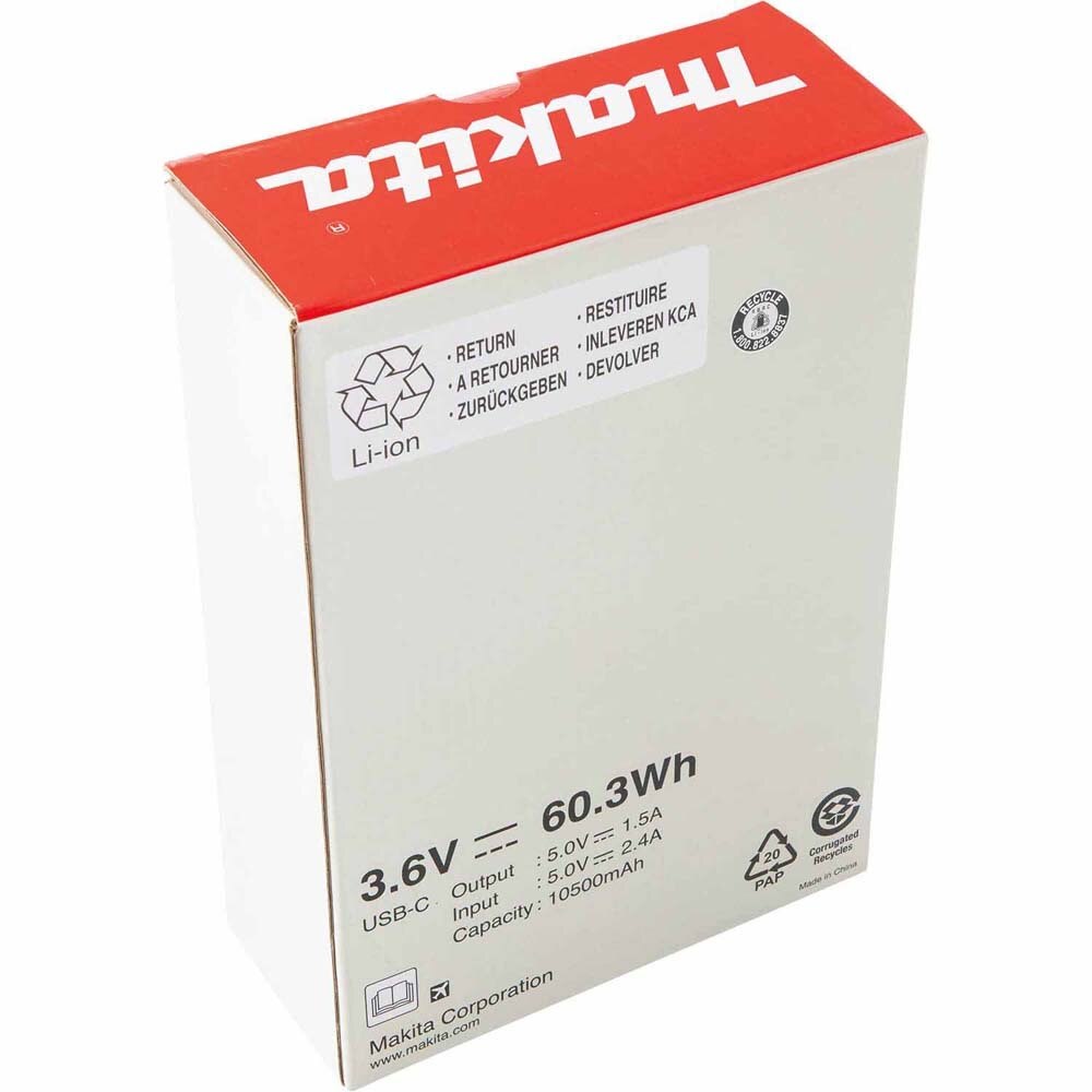 Makita BL1055B Battery Lithium-Ion 3.6V, Power Bank