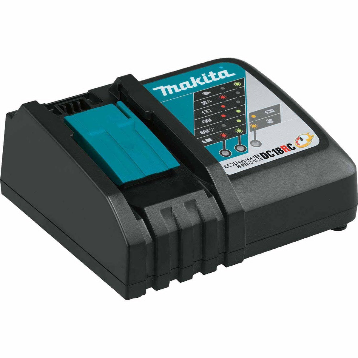 Makita BL1850BDC2X1 18V LXT Lithium-Ion Battery and Rapid Optimum Charger Starter Pack, 2ea. BL1850B, DC18RC, (5.0Ah)