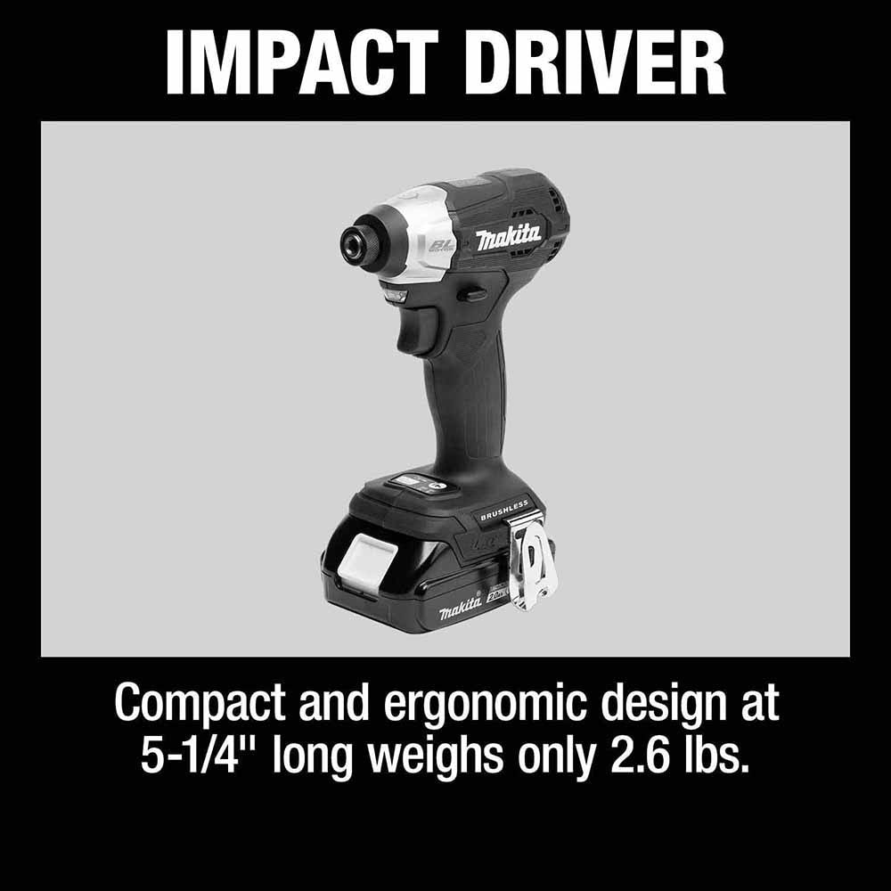 Makita CX205RB 18V LXT Lithium-Ion Sub-Compact Brushless Cordless 2-Pc. Combo Kit (2.0Ah)