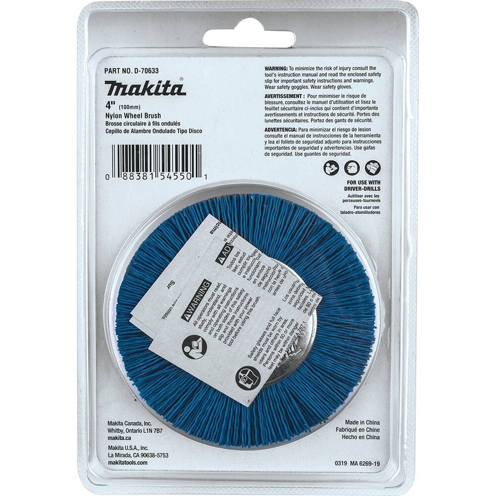 Makita D-70633 4" Nylon Wheel Brush, Fine, 240 Grit