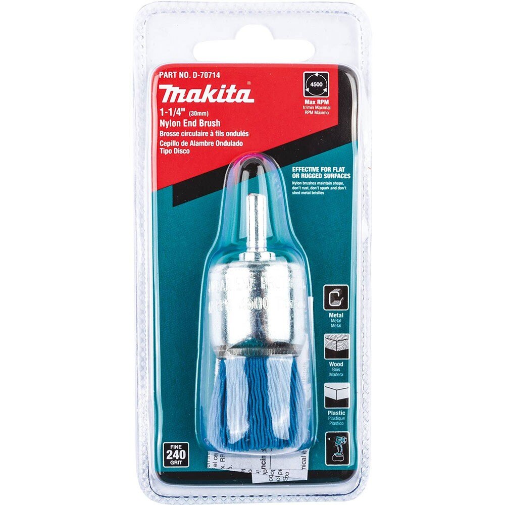 Makita D-70714 1-1/4" Nylon End Brush, Fine, 240 Grit