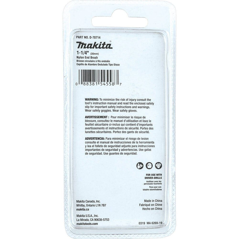 Makita D-70714 1-1/4" Nylon End Brush, Fine, 240 Grit