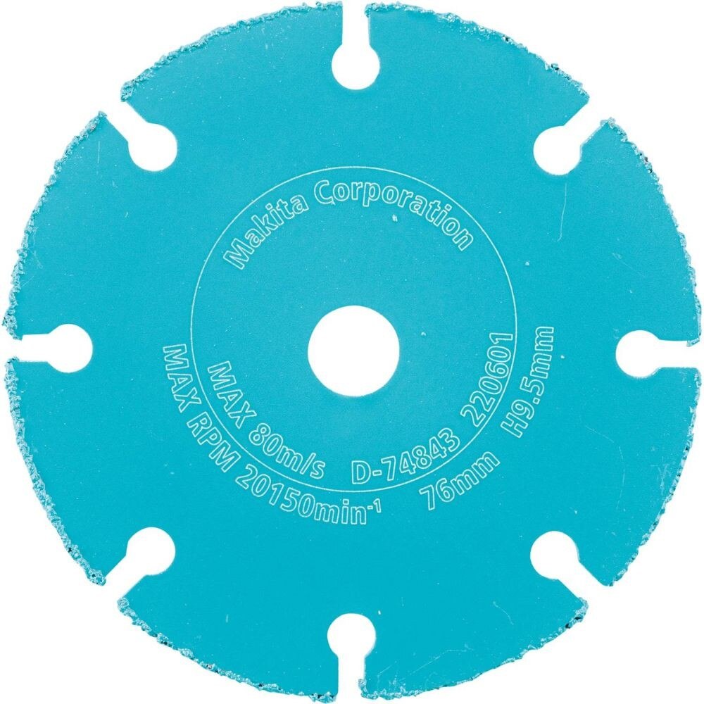 Makita D-74843 3" Carbide Grit Abrasive Multi-Material Cut-Off Wheel