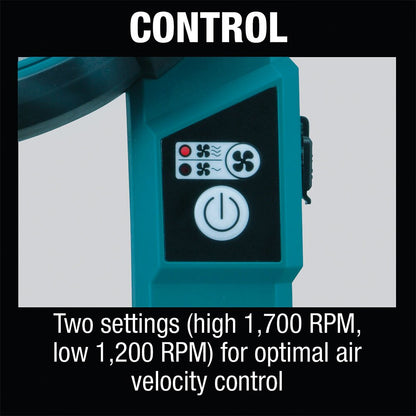 Makita DCF201Z 18V LXT Lithium-Ion Cordless Job Site Fan (Tool only)