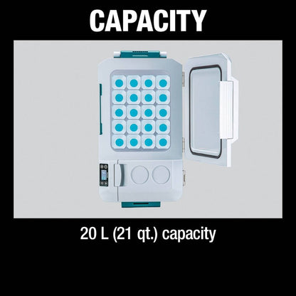 Makita DCW180Z 18V X2 LXT Lithium-Ion, 12V/24V DC Auto, and AC Cooler/Warmer, Tool Only
