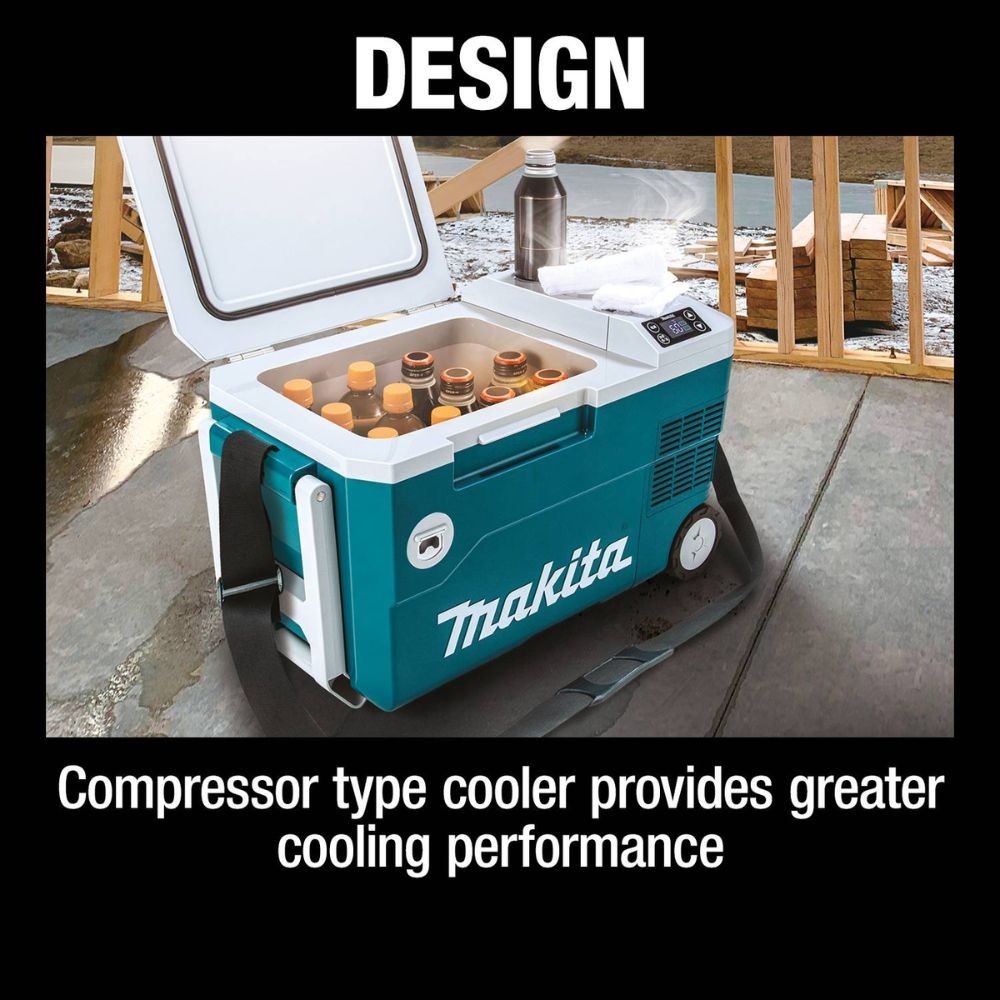 Makita DCW180Z 18V X2 LXT Lithium-Ion, 12V/24V DC Auto, and AC Cooler/Warmer, Tool Only