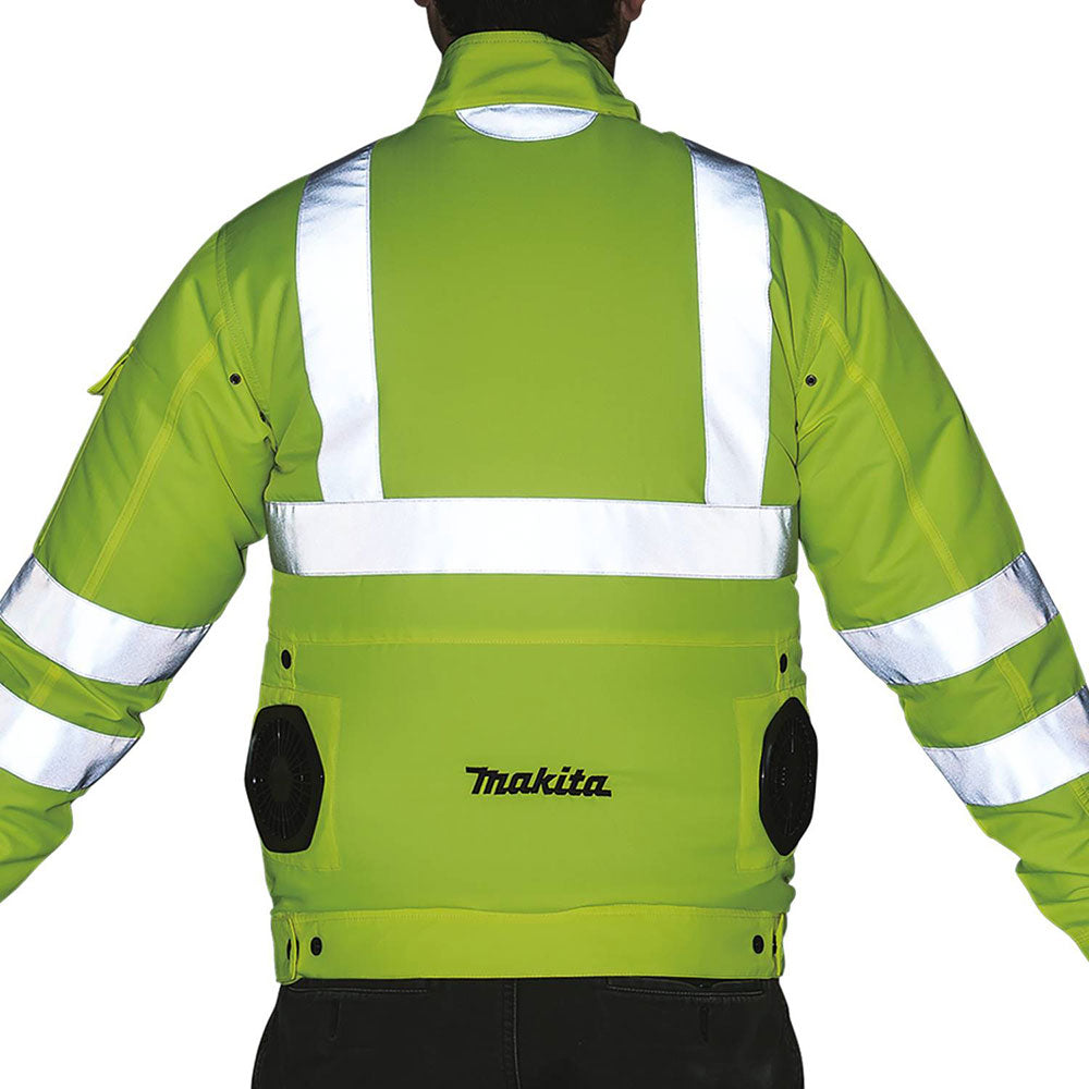 Makita DFJ214Z2XL 18V LXT Lithium-Ion Cordless High Visibility Fan Jacket (2XL)