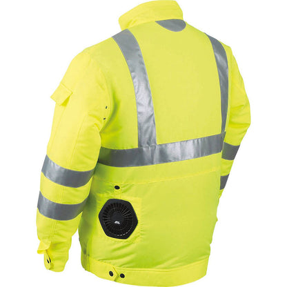 Makita DFJ214ZM 18V LXT Lithium-Ion Cordless High Visibility Fan Jacket (M)