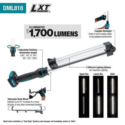 Makita DML818 18V LXT Lithium-Ion L.E.D. Underhood Work Light, Light Only
