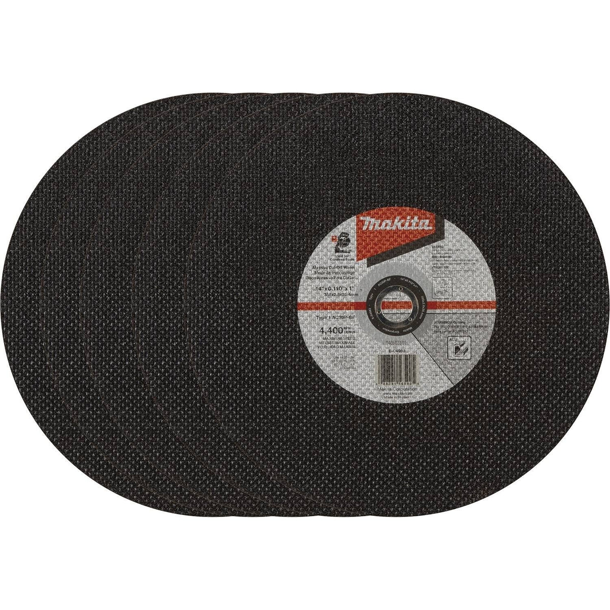 Makita E-04983-5 14" x .110" x 1" Type 1 30 Grit Thin Cut-Off Wheel