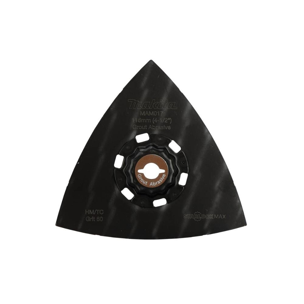 Makita E-08654 StarlockMax Oscillating Multi-Tool 4-1/2" Tungsten Carbide 60 Grit Delta Triangle Sanding Pad