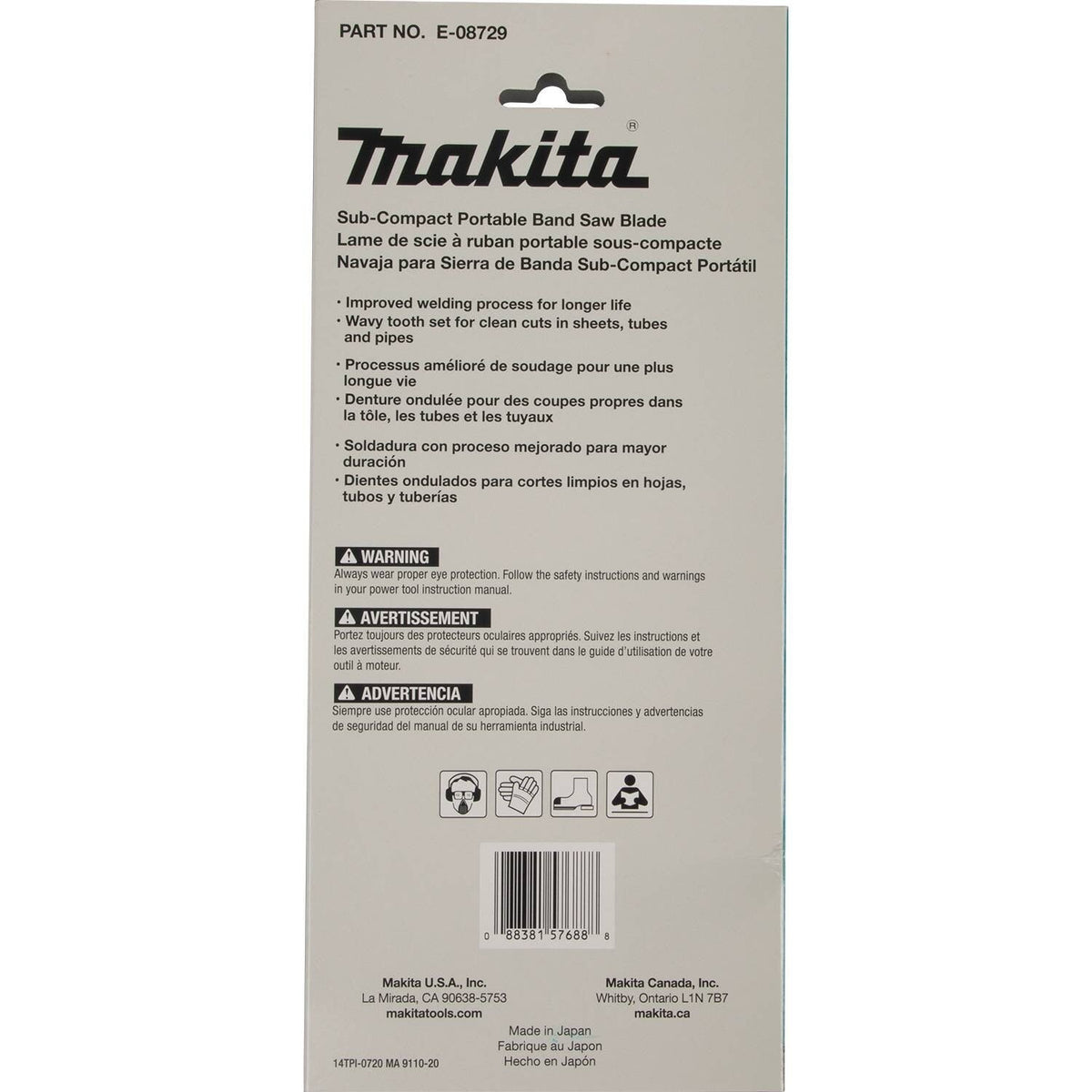 Makita E-08729 28-3/4" 14 TPI Bi-Metal Sub-Compact Portable Band Saw Blade