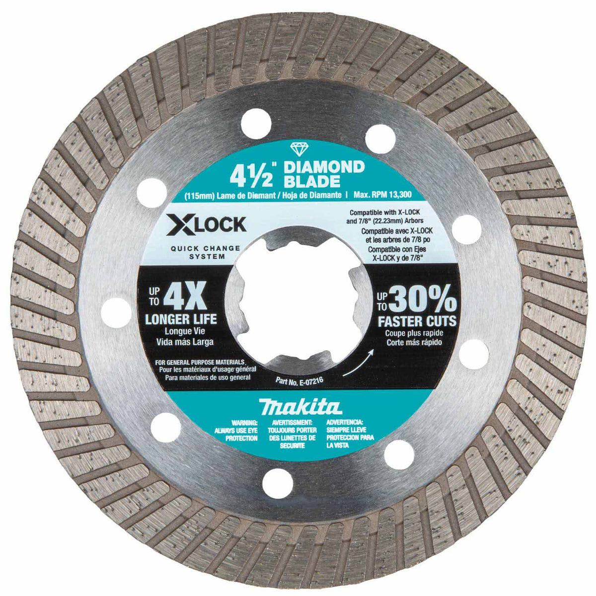 Makita E-12647 X-LOCK 4-1/2" Diamond Blade Variety Pack, 3/pc