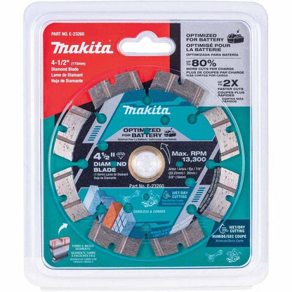 Makita E-23260 4-1/2" Segmented General Purpose Thin Kerf Diamond Blade