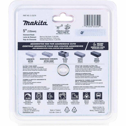 Makita E-23276 5" Segmented General PurposeThin Kerf Diamond Blade