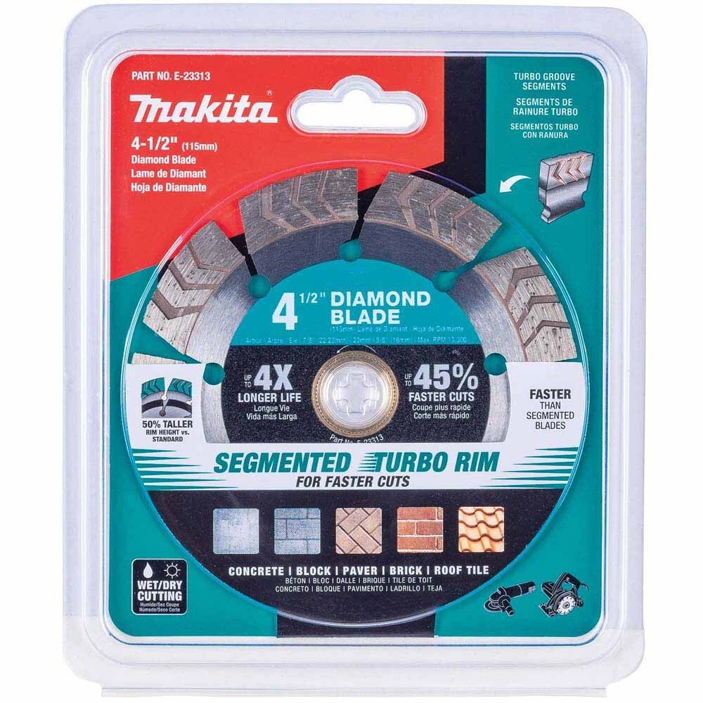 Makita E-23313 4-1/2" Segmented Turbo General Purpose Diamond Blade