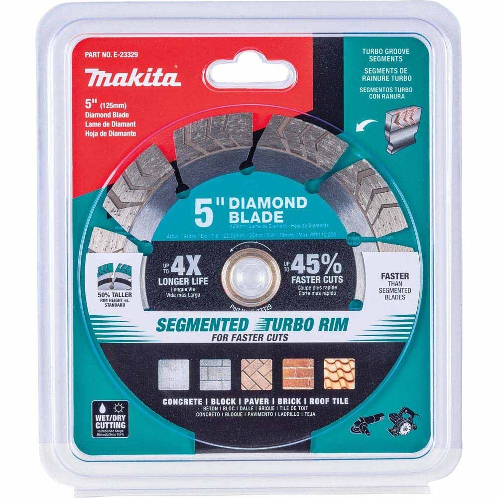 Makita E-23329 5" Segmented Turbo General Purpose Diamond Blade