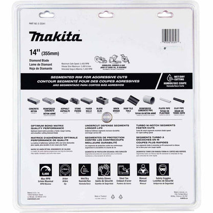 Makita E-23341 14" Segmented General Purpose All-Cut Diamond Blade