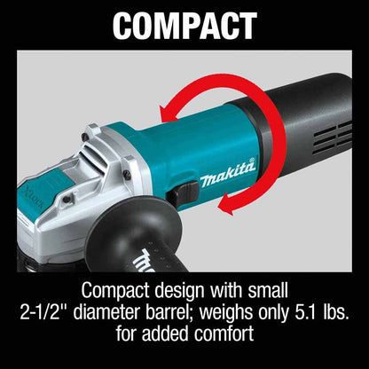 Makita GA4570 4-1/2" X-LOCK Angle Grinder, with AC/DC Switch