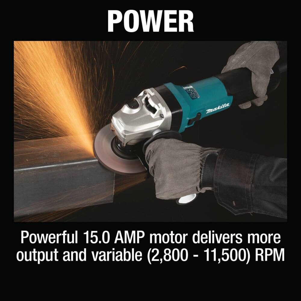 Makita GA4590 4-1/2" SJS II High-Power Angle Grinder