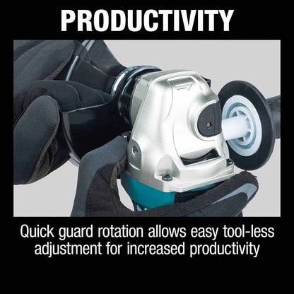 Makita GA5052 4‑1/2" / 5" Paddle Switch Angle Grinder, with AC/DC Switch