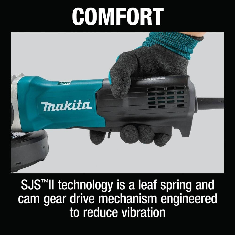 Makita GA5095 5" SJS II High-Power Angle Grinder, Paddle Switch