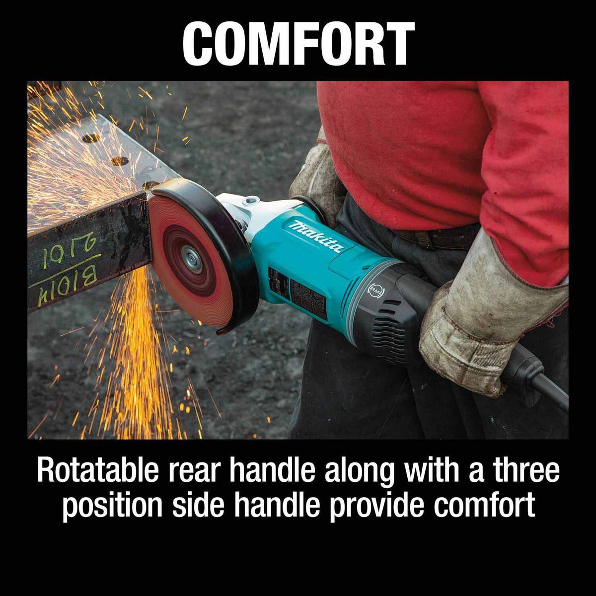 Makita GA7070X1 7" Angle Grinder, with AFT® and Brake