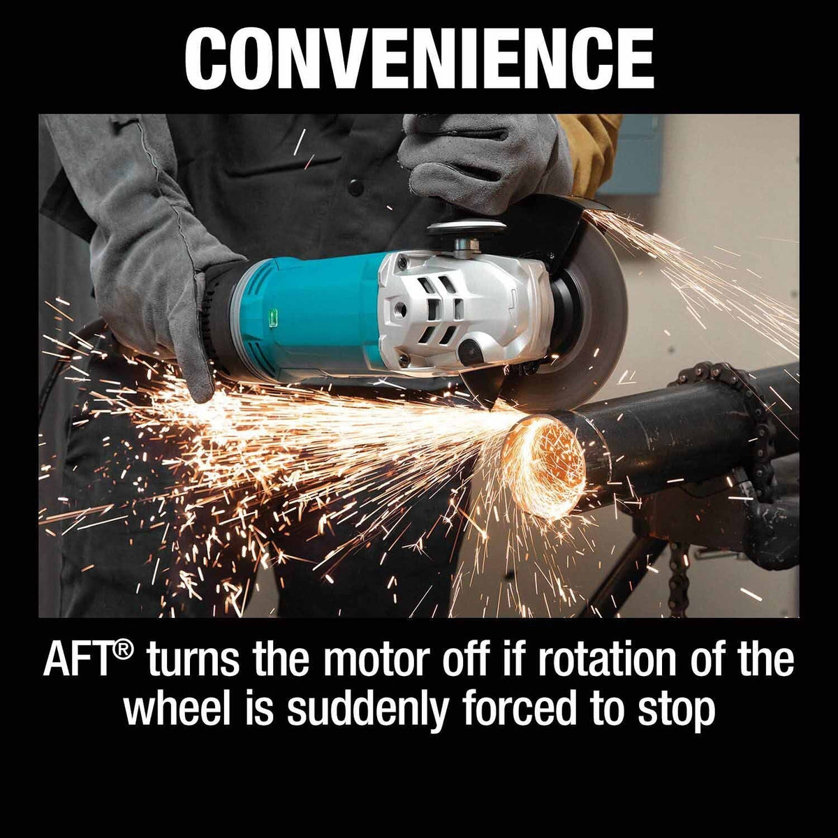 Makita GA7070X1 7" Angle Grinder, with AFT® and Brake
