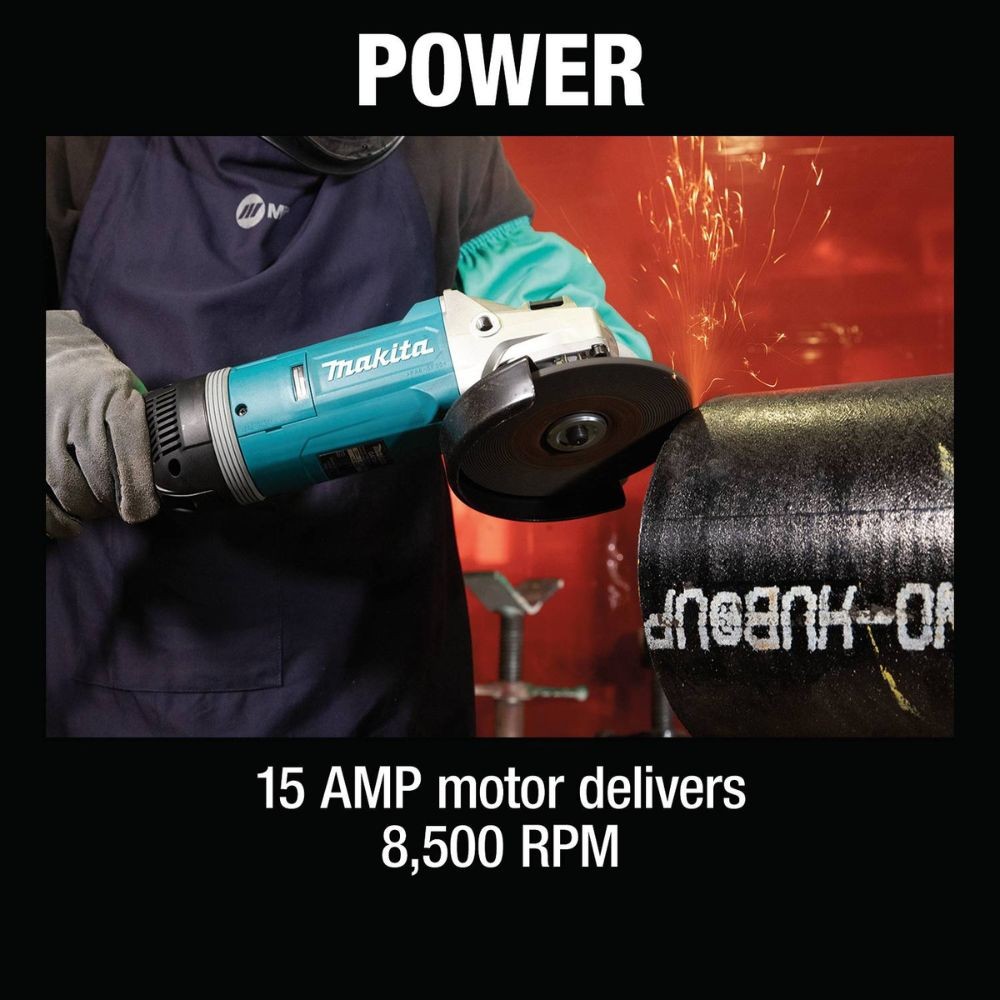 Makita GA7080 7" Angle Grinder, with Rotatable Handle, and Lock-On Switch