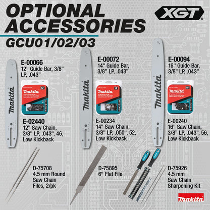 Makita GCU02T 40V Max XGT Brushless Cordless 14 Inch Top Handle Chain Saw Kit (2 5.0Ah Batteries)