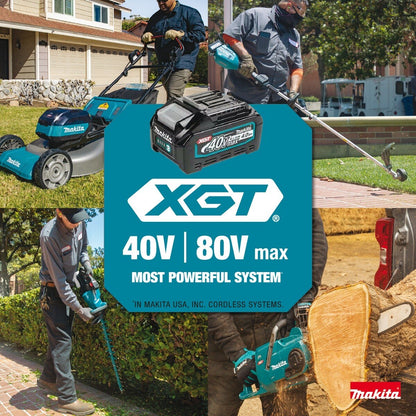 Makita GCU04T 40V Max XGT Brushless Cordless 18 in Chain Saw Kit (2 5.0Ah Batteries and Charger)