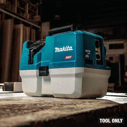 Makita GCV14Z 40V max XGT Brushless Cordless 2 Gallon HEPA Wet/Dry Dust Extractor/Vacuum, Tool Only
