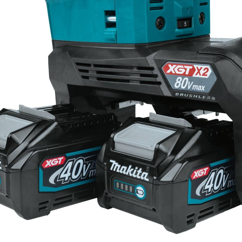 Makita GMH02PM 80V max (40V max X2) XGT Brushless 28 lb. AVT Demolition Hammer Kit, accepts SDS-MAX bits, dual port charger, AWS Capable, case (4.0Ah)