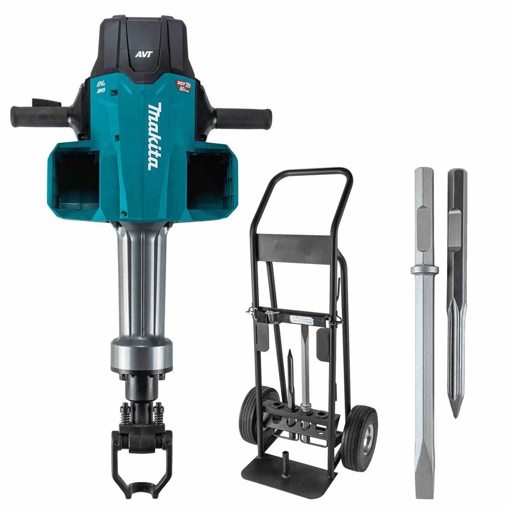 Makita GMH04PLX 80V max XGT Brushless 70 lb. 1-1/8" Hex AVT Breaker Hammer Kit, AWS Capable (8.0Ah)
