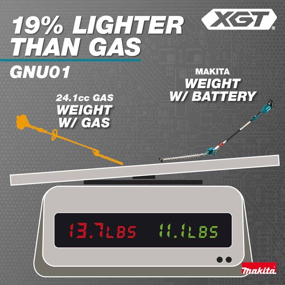Makita GNU01Z 40V max XGT Brushless Cordless 24" Articulating Pole Hedge Trimmer (Tool Only)