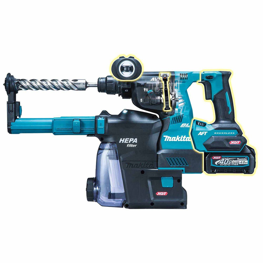 Makita GRH01M1W 40V max XGT 1-1/8" AVT Rotary Hammer Kit