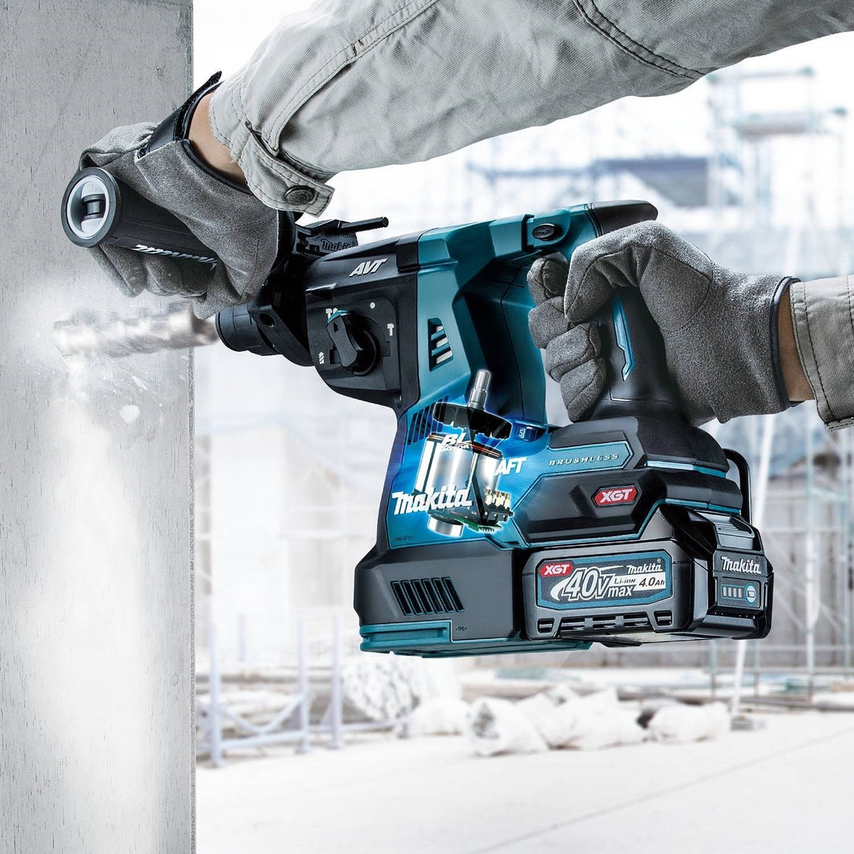 Makita GRH01M1 40V max XGT® 1-1/8" AVT® Rotary Hammer Kit
