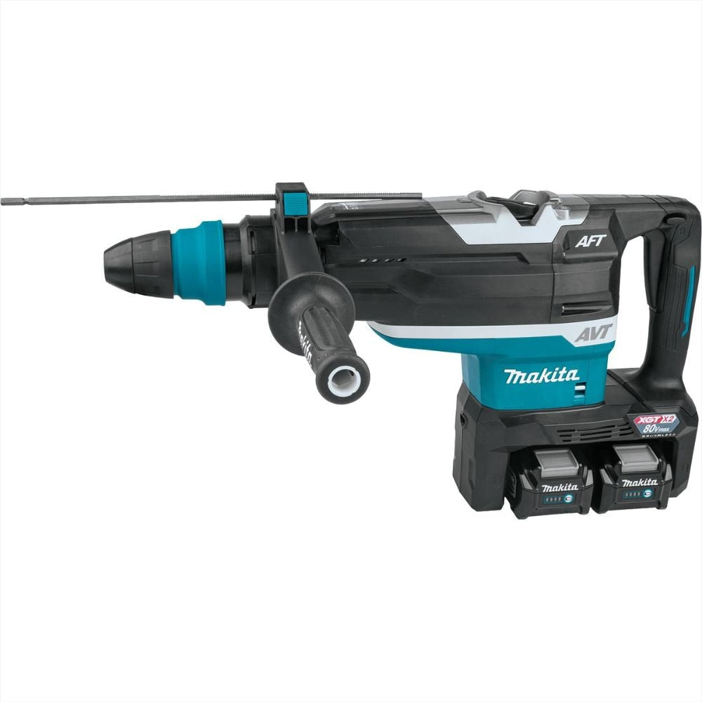 Makita GRH06PM 80V max (40V max X2) XGT Brushless 2" AVT Rotary Hammer Kit, accepts SDS-MAX bits, AFT, dual port charge, AWS Capable, case (4.0Ah)
