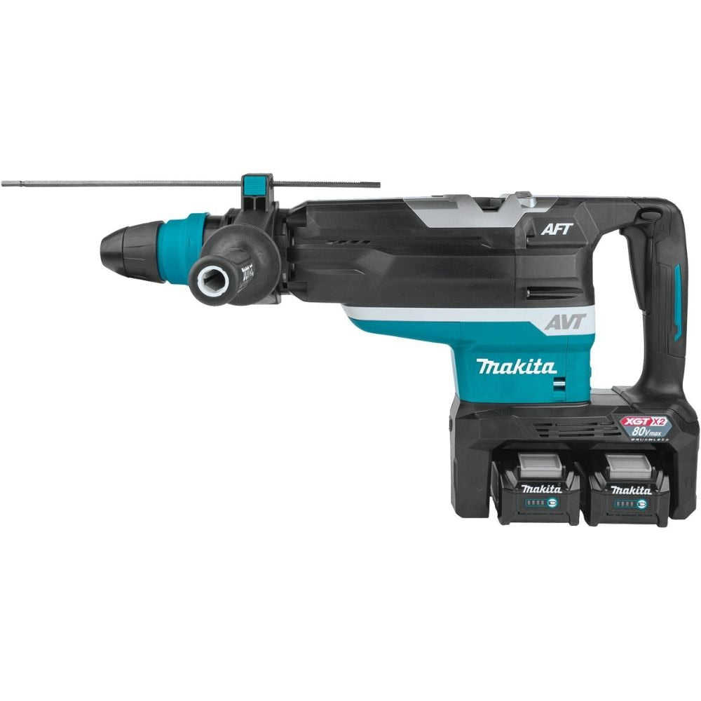 Makita GRH06PM 80V max (40V max X2) XGT Brushless 2" AVT Rotary Hammer Kit, accepts SDS-MAX bits, AFT, dual port charge, AWS Capable, case (4.0Ah)