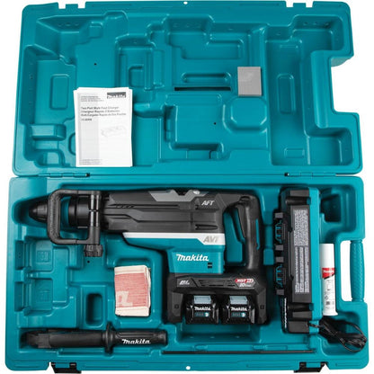 Makita GRH06PM 80V max (40V max X2) XGT Brushless 2" AVT Rotary Hammer Kit, accepts SDS-MAX bits, AFT, dual port charge, AWS Capable, case (4.0Ah)