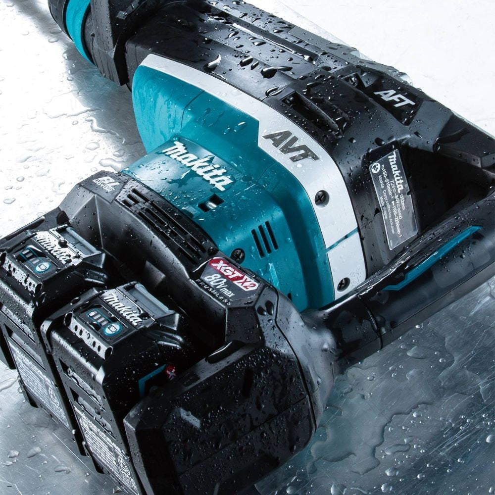 Makita GRH06PM 80V max (40V max X2) XGT Brushless 2" AVT Rotary Hammer Kit, accepts SDS-MAX bits, AFT, dual port charge, AWS Capable, case (4.0Ah)