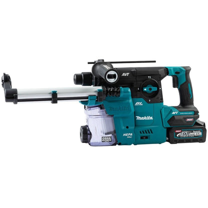 Makita GRH08M1W 40V max XGT Brushless Cordless 1-3/16" AVT Rotary Hammer Kit w/Dust Extractor, accepts SDS-PLUS bits, AFT, AWS Capable (4.0Ah)
