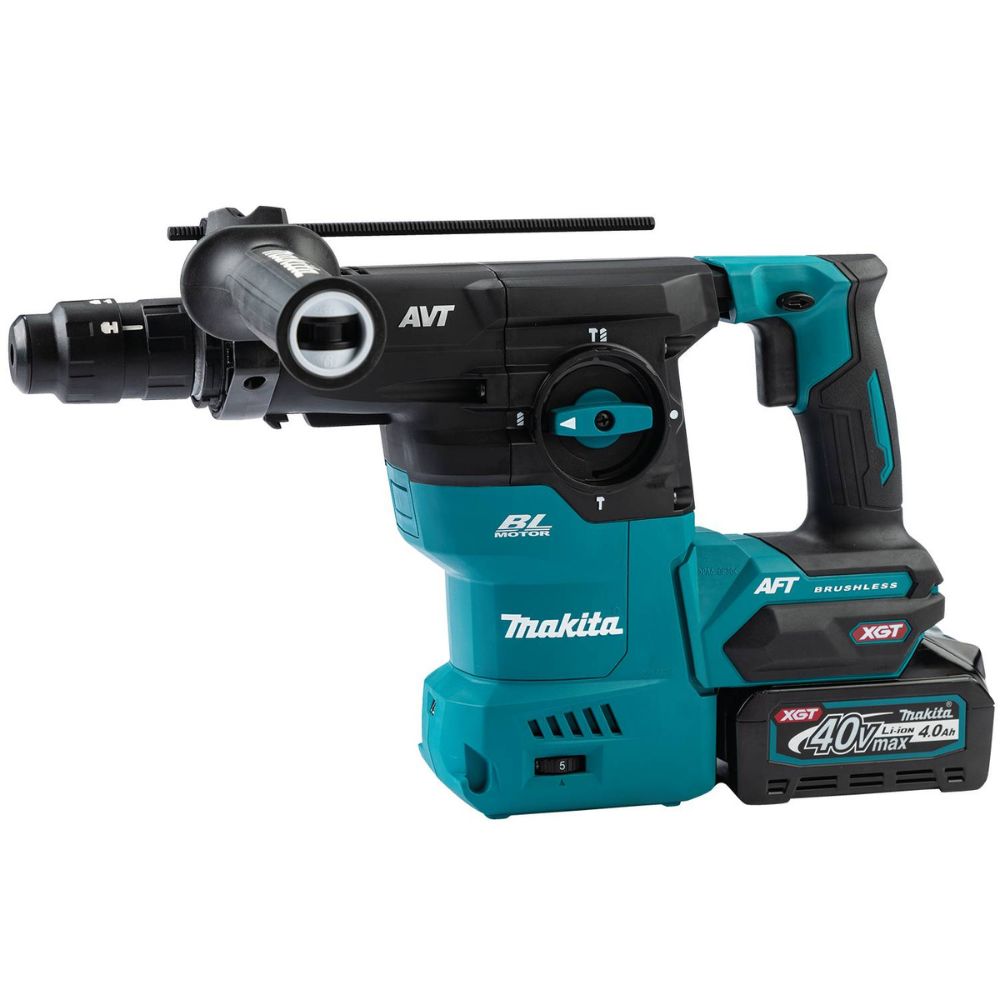 Makita GRH09M1 40V max XGT Brushless Cordless 1-3/16" AVT Rotary Hammer Kit, accepts SDS-PLUS, with Interchangeable Chuck, AWS Capable (4.0Ah)