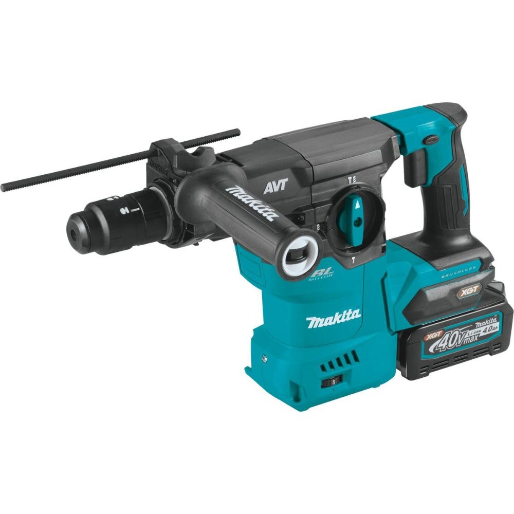 Makita GRH09M1 40V max XGT Brushless Cordless 1-3/16" AVT Rotary Hammer Kit, accepts SDS-PLUS, with Interchangeable Chuck, AWS Capable (4.0Ah)