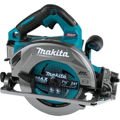 Makita GSH02M1 40V max XGT Brushless Cordless 7-1/4" Circular Saw Kit, guide rail compatible base, AWS Capable, bag, with one battery (4.0Ah)