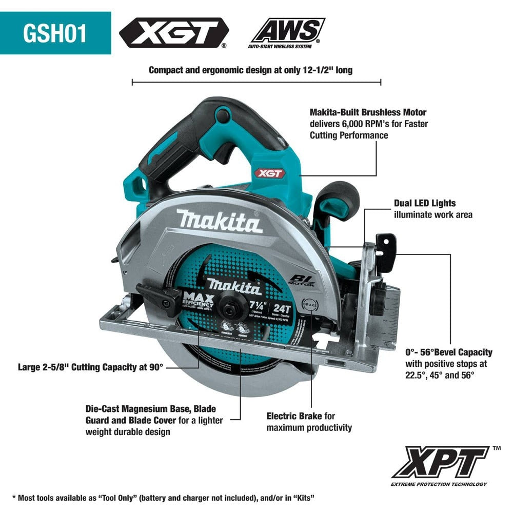 Makita GT501M 40V max XGT Brushless Cordless 5-Pc. Combo Kit (4.0Ah)