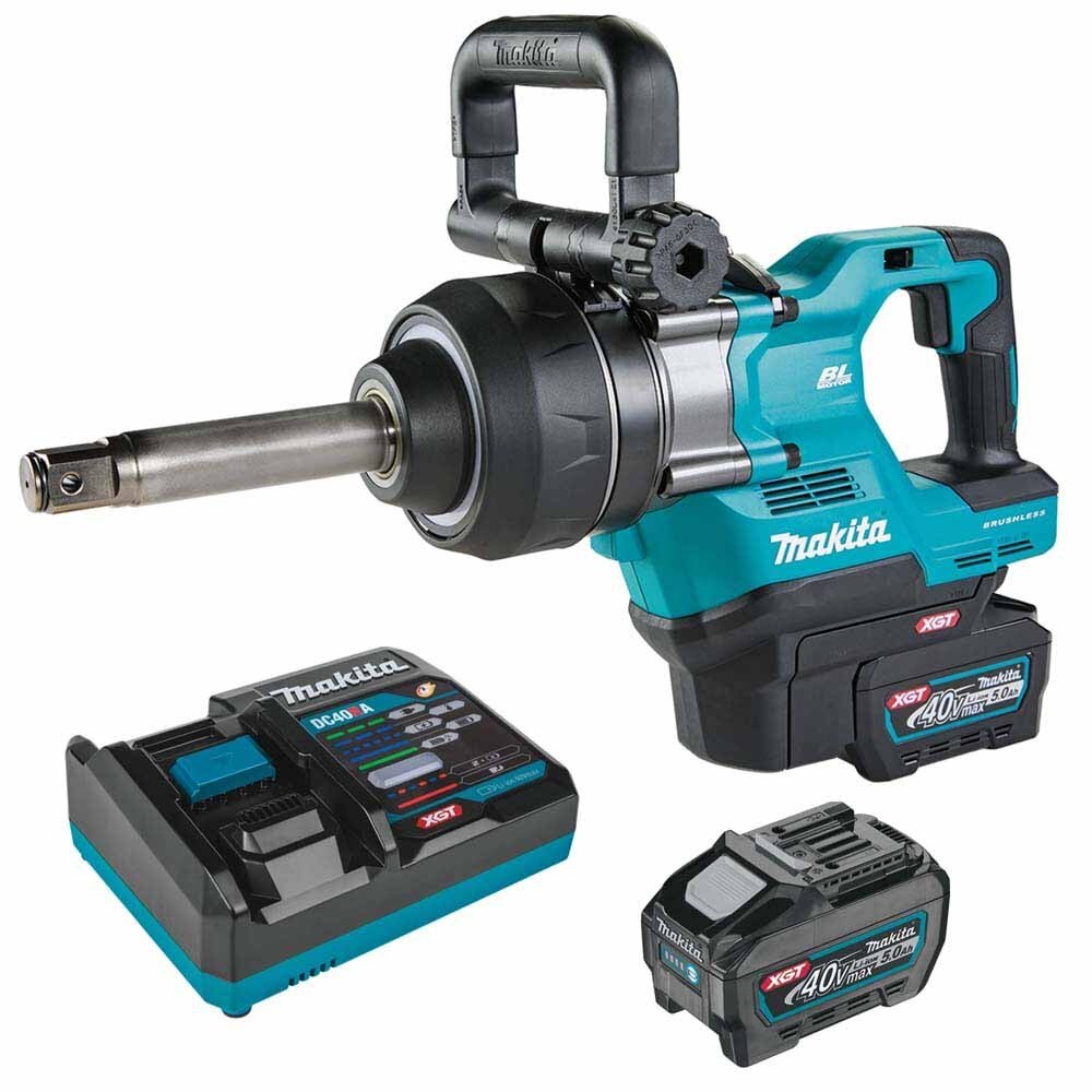 Makita GWT10T 40V max XGT Brushless 4-Sp. 1" Sq. Drive Anvil Impact Wrench kit w/ Friction Ring